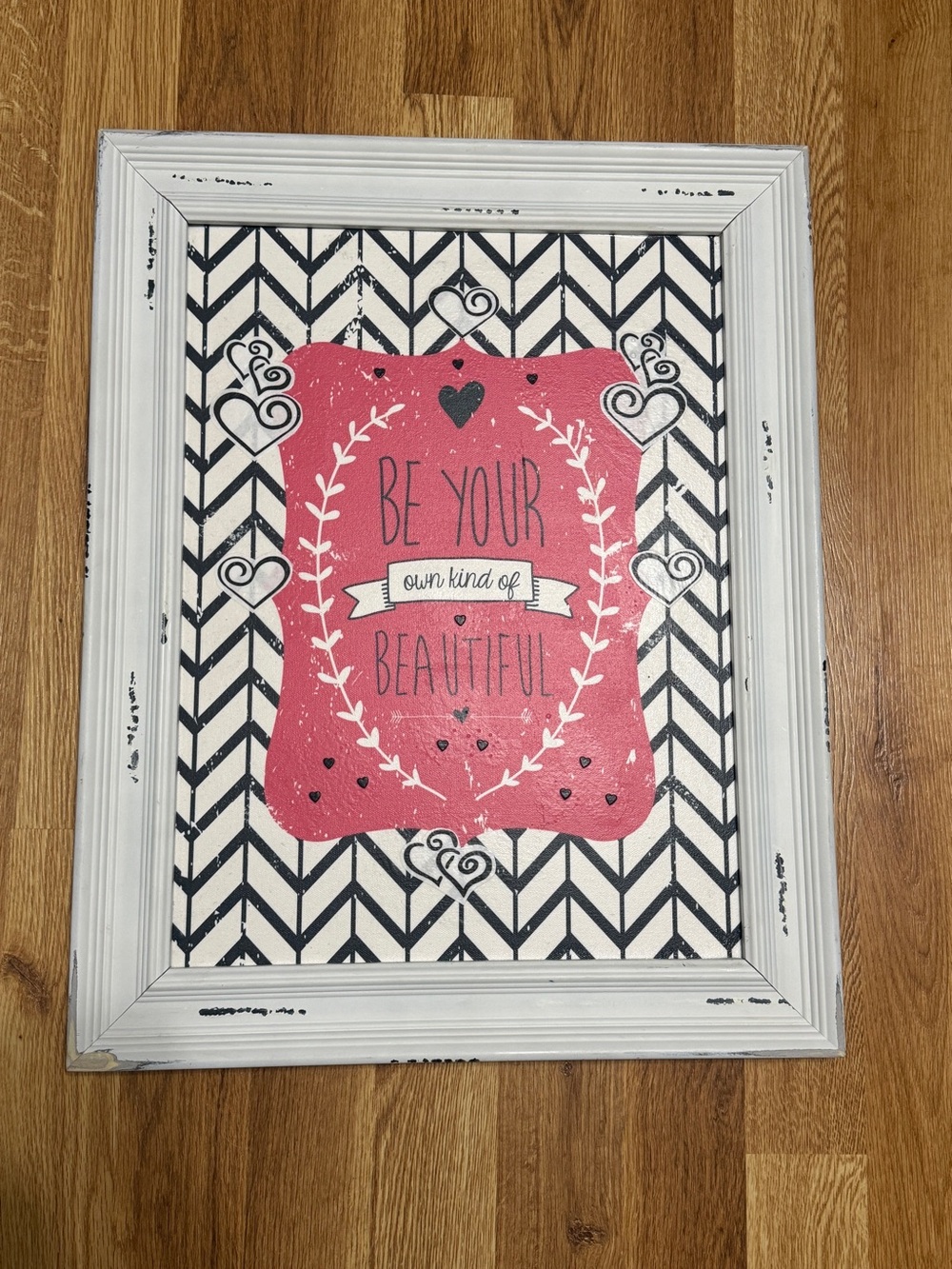 Be Your Own Kind of Beautiful Framed Wall Art - Pink 16x20